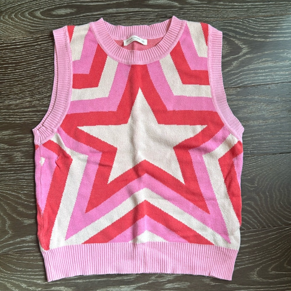 Pink Star Tank Top size M